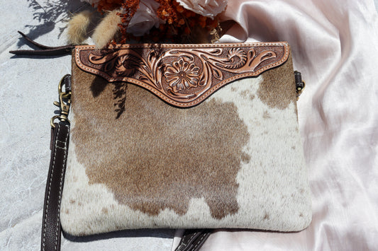 Cowhide Crossbody Clutch