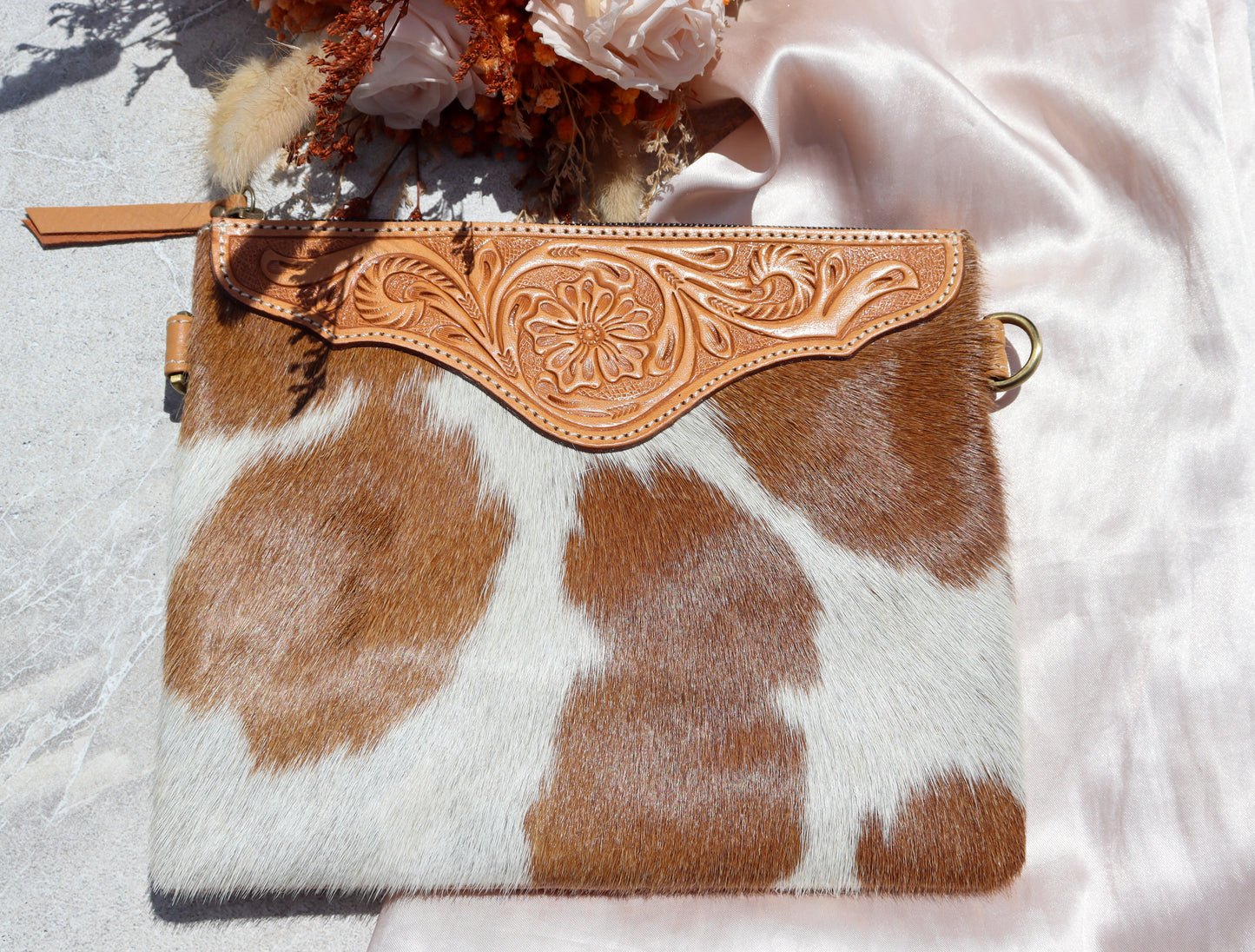 Cowhide Crossbody Clutch